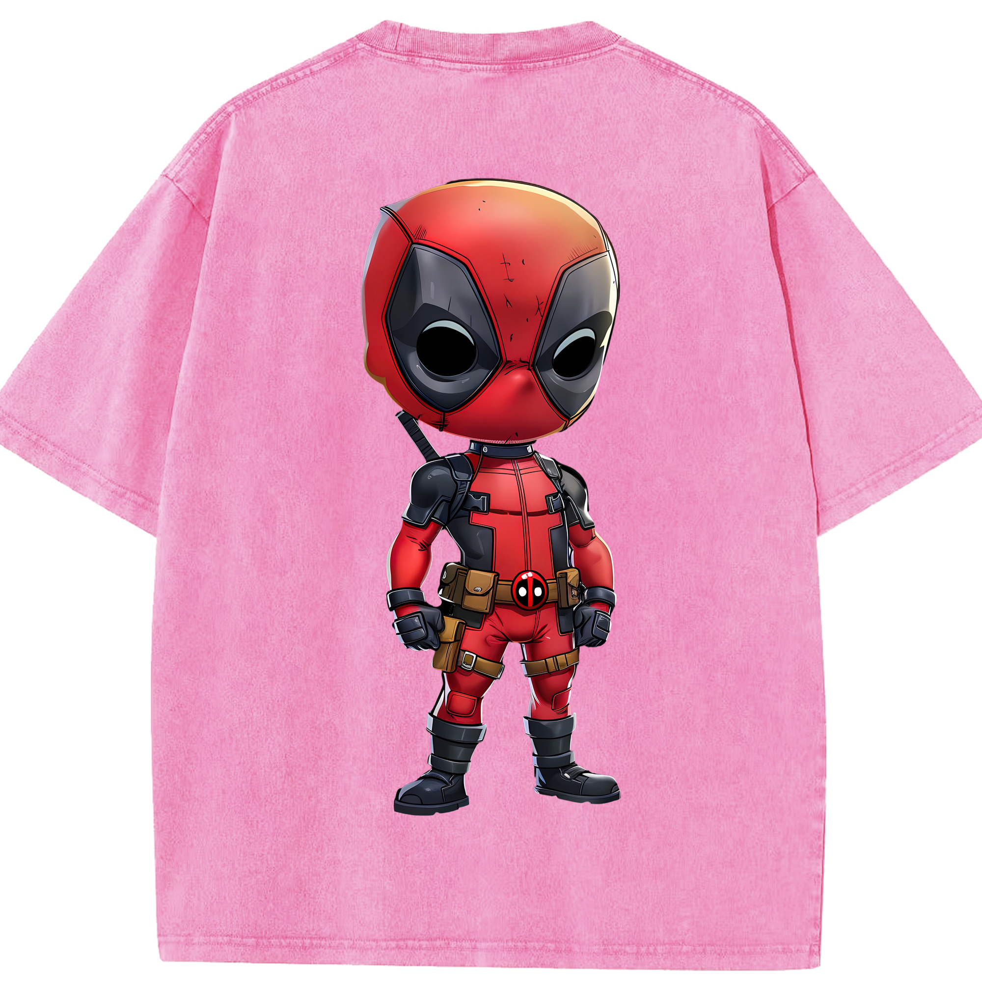 （画像用） Deadpool デッドプール 綿100% ヴィンテージ風 半袖Tシャツ（背面プリント）
